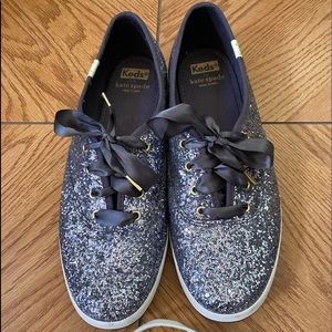 Kate Spade NY Silver Glitter Keds